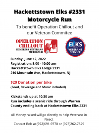 Hackettstown Elks #2331 Motorcycle Run