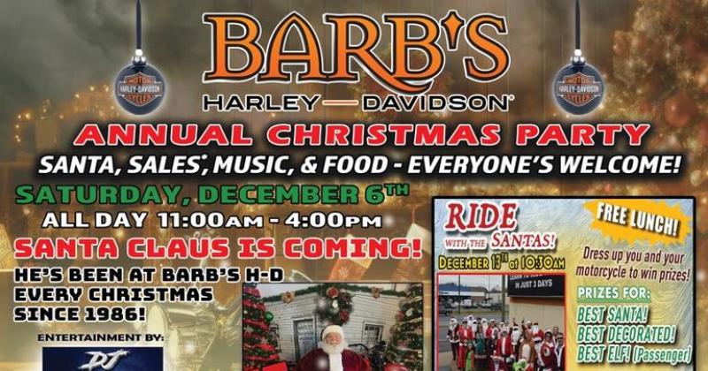 Barb's H-D Christmas Party with Santa