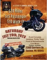 American Legion Riders Chapter 9 Annual Benefit Ride