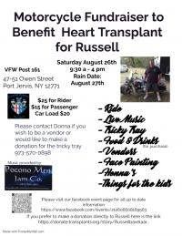 Bike Run Fundraiser to Benefit Heart Transplant for Russell Bavelaar