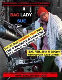 Adult Comic Bag Lady Sue @ Whiskeys