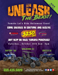 Unleash The Beast Yamaha Let's Ride Halloween Event