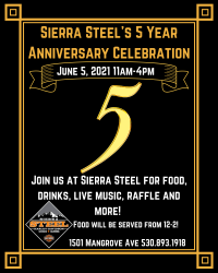 Sierra Steel 5 Year Anniversary Celebration