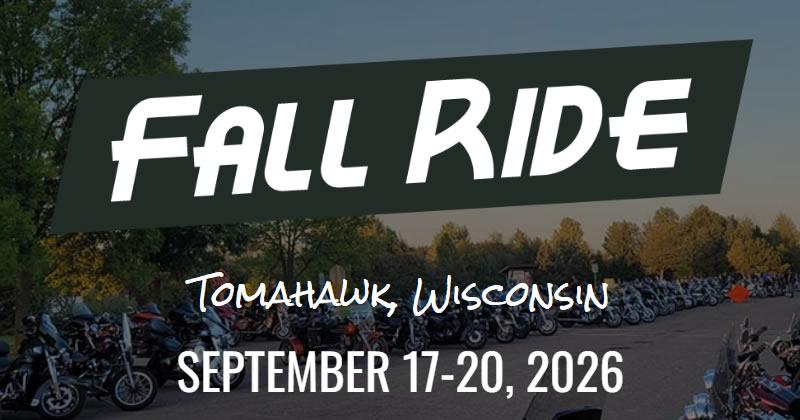 Northwoods Fall Ride in Tomahawk 2026