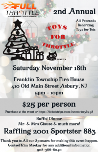 "Toys for Throttle" benefiting Toys for Tots