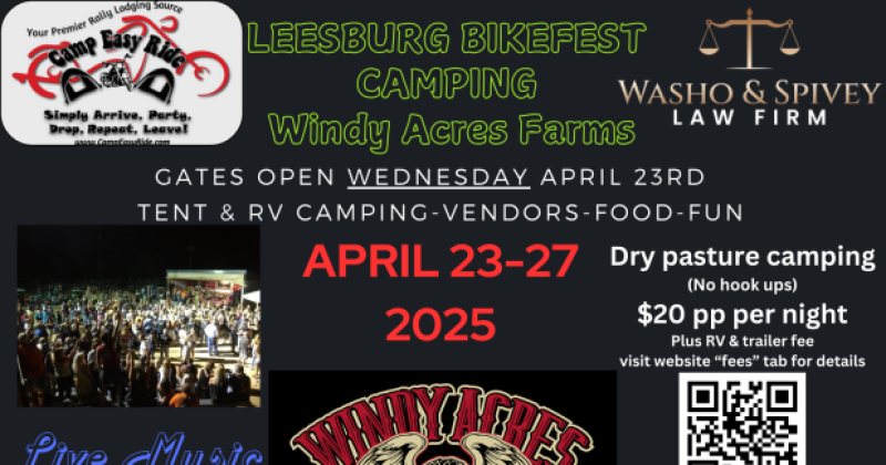 Leesburg Bikefest Camping at Windy Acres