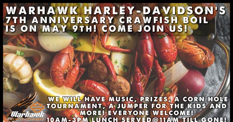 Warhawk Harley 7th Anniversary Crawfish Boil