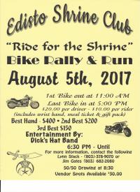 Edisto Shrine Club "Ride for the Shrine" Bike Rally & Run