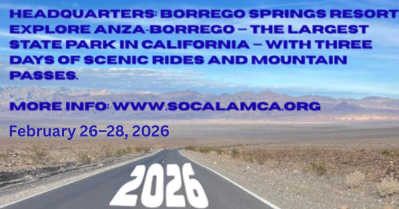 2026 SoCal AMCA Borrego Springs Winter Road Run