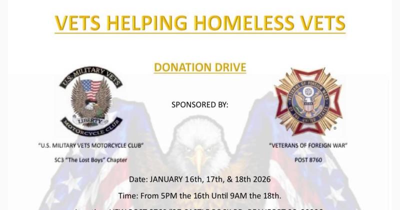 Vets Helping Homeless Vets Donation Drive