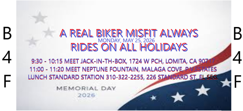 All Bikes All Brands Memorial Day Local PV Pennisula Coast Run