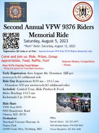 Second Annual VFW 9376 Riders Memorial Ride