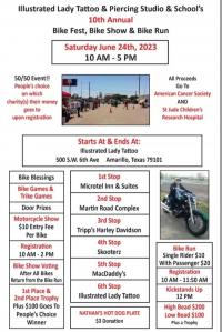 10th Annual Bike Fest,  Bike Show & Bike Run For American Cancer Society And St Jude Children's Research Hospital 
