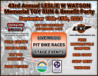 43rd Annual Leslie W Watson Memorial Toy Run & Benefit Party