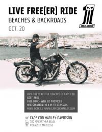 Cape Cod Harley Live Free[er] Ride: Beaches & Backroads