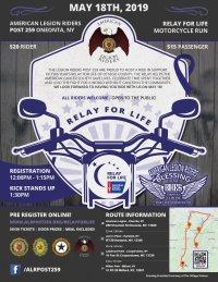American Legion Riders Relay for Life Run Motorcycle Run