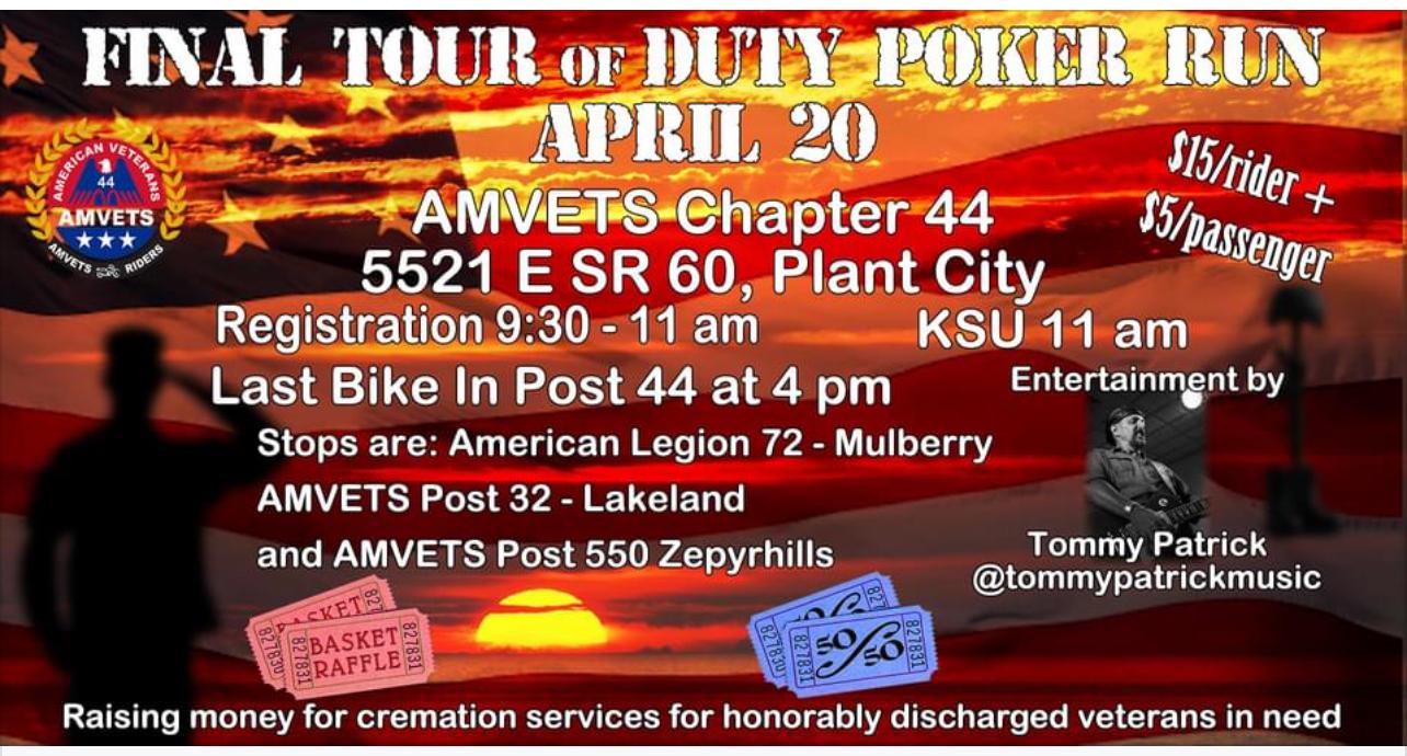 Final Tour of Duty Poker Run and Outdoor Event