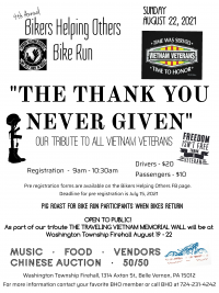 The Thank You Never Given Bike Run