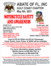 ABATE Gulf Coast Chapter Motorcycle Safety & Awareness Poker Joker Run