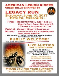 ALR Post 57 Legacy Poker Run