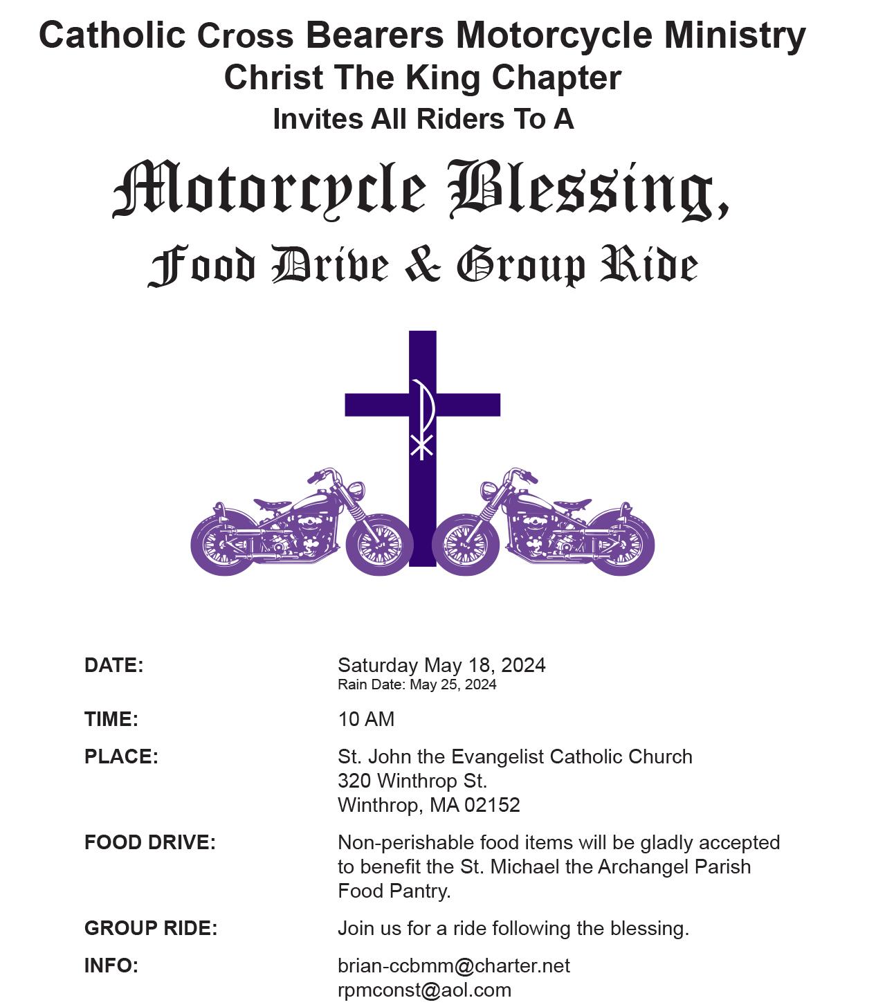 CCBMM Bike Blessing