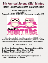 8th Annual Jolene Mintey Breast Cancer Awareness Motorcycle Run