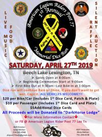 American Legion Riders Post 77 1st Annual Memorial Dice Run