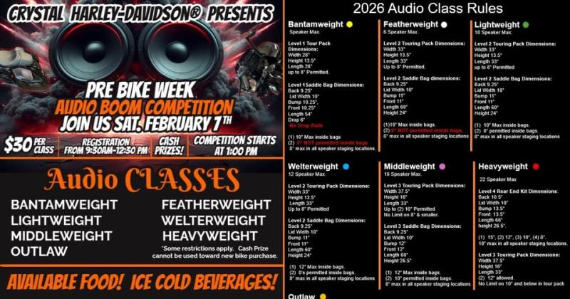 Pre Bike Week Audio Boom Competition