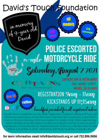 David's Touch Foundation Motorcycle Ride in Memory of 9-year old David