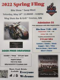 South Central chapter of ABATE MN Spring Fling Bike Show and Swap meet