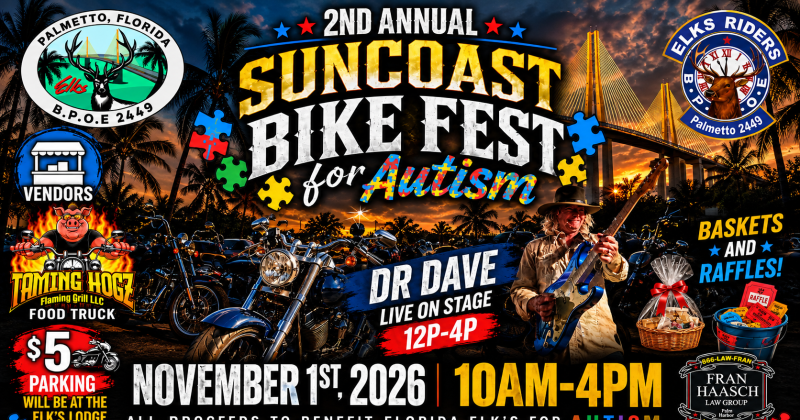 SUNCOAST BIKE FEST  NOVEMBER 1ST 2026