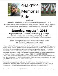 Shakey's Memorial Ride 