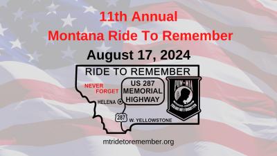  11th Annual POW MIA  Ride to Remember in Montana