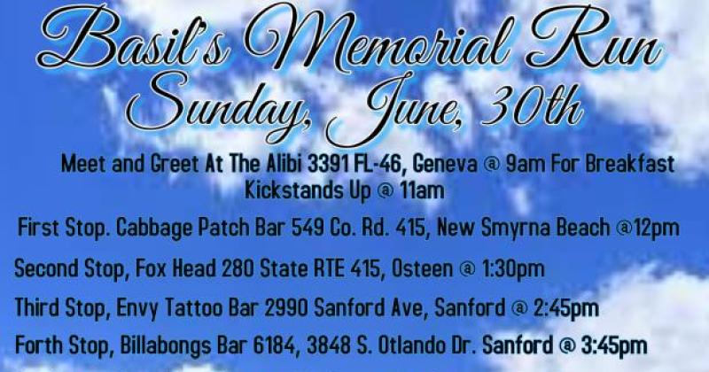 Memorial Ride for Basil