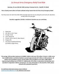 1st Annual Army Emergency Relief Fund Ride