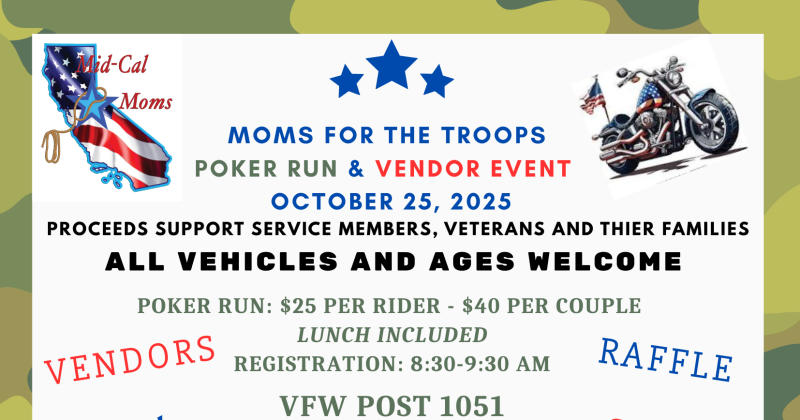 Moms for the Troops Poker Run and Vendor Event
