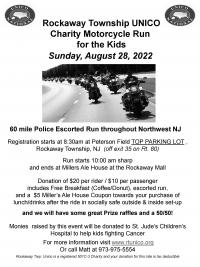 Rockaway Township Unico Charity Motorcycle Run for the Kids