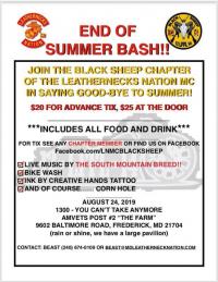 Leathernecks Nation MC Black Sheep Chapter End Of Summer Bash