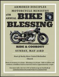 4th Annual Bike Blessing, Ride, and Cookout