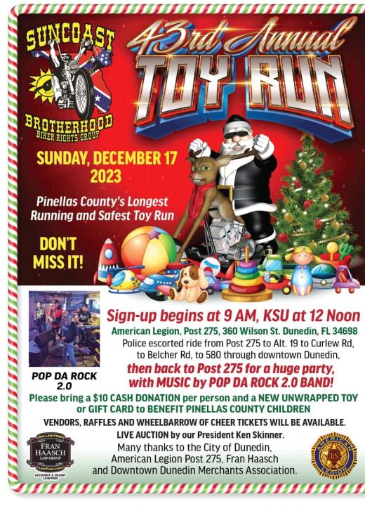 Suncoast Brotherhood 43rd Annual Toy Run CycleFish