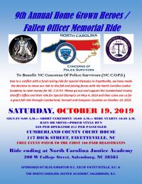 9th Annual Home Grown Heroes / Fallen Officers Memorial Ride 