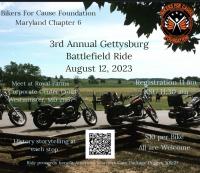 Bikers For Cause Foundation MD6 3rd Annual Gettysburg Ride